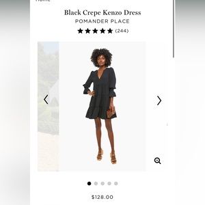 Tuckernuck Pomander Place Black Crepe Kenzo Dress